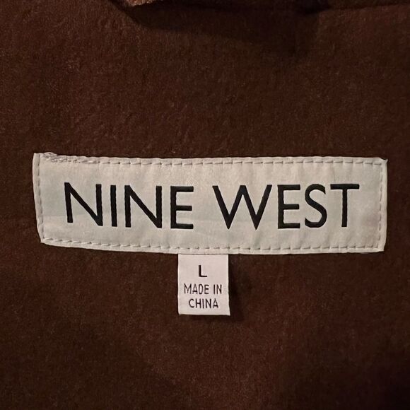 Nine West Women's Rust Brown Relaxed Fit Wool-Blend Coat Large NWT - Picture 8 of 9